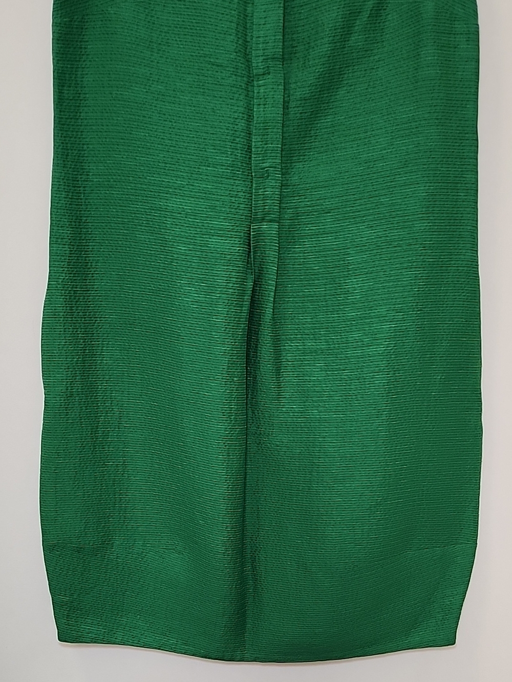 Max Mara Kelly green silk blend shift mini Dress textured finish Size 6 - Picture 7 of 16